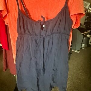 Aerie Navy Summer Lightweight Cotton Dress or Swim Cover Up